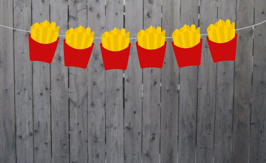 French Fries Garland, French Fries Banner, Fast Food Banner, Fast Food Garland, Photo Prop