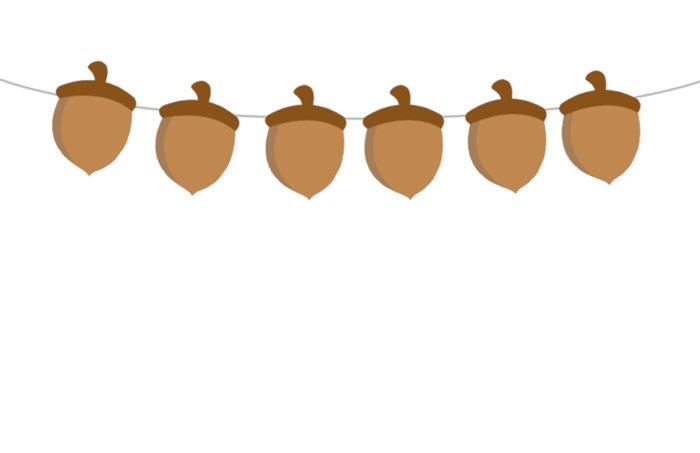 Acorn Garland, Acorn Banner, Woodland Banner, Woodland Garland, Nursery Decoration, Woodland Baby Shower, Woodland Birthday, Photo Prop