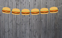Hamburger Garland, Hamburger Banner, Fast Food Banner, Fast Food Garland, Photo Prop