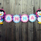 PENGUIN GIRL Garland, Penguin Garland, Penguin Banner, Penguin Party Supplies, Penguin Decorations, Penguin Party, Photo Prop, Backdrop