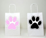 Paw Print Goody Bags, Paw Print Favor Bags, Paw Print Party Bags, Puppy Party, Dog Party, Paw Print