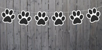 Paw Print BLACK Cupcake Toppers