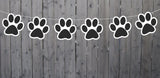 Paw Print BLACK Cupcake Toppers