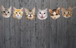 Cat Faces Garland, Cat Banner, Cat Birthday Party, Cat Party Decorations, Kitty Banner