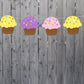 Cupcake Garland, Cupcake Banner, Cupcake Party Decorations, Cupcake Birthday, Cupcake Backdrop, Cupcake Photo Prop