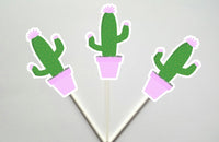 Cactus Cupcake Toppers, Western Cupcake Toppers, Fiesta Cupcake Toppers, Cinco De Mayo