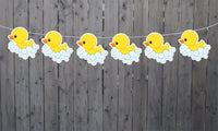 Rubber Ducky in Bubbles Cupcake Toppers, Rubber Duck Cupcake Toppers