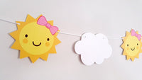 Sun Banner, Sun Garland, Little Sunshine, Sun and Clouds, Sunshine Banner, Sunshine Garland, Weather Banner, You Are My Sunshine Birthday