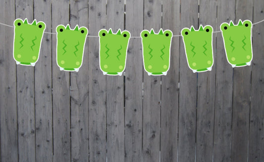 Alligator Garland, Alligator Banner, Alligator Birthday, Alligator Baby Shower, Alligator Decorations, Alligator Party Supplies, 32219830A
