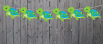 Turtle Garland, Turtle Banner, Turtle Decorations, Under the Sea Banner, Garland, Green Turtle, Baby Shower, Photo Prop