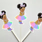 UNICORN PRINCESS Goody Bags, Unicorn Princess With Sneakers, Unicorn Princess Ballerina, Princess Ballerina, African American, Afro Puffs