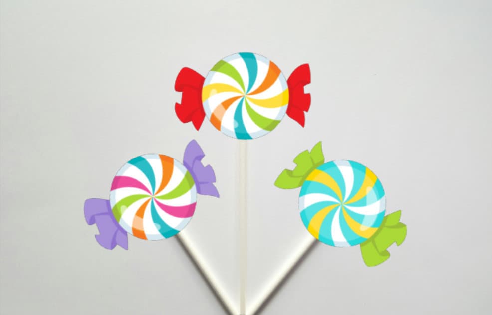Candy Cupcake Toppers