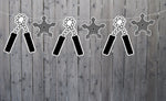 NUN CHUCKS STAR Garland, Ninja Banner, Ninja Birthday Banner, Ninja Garland, Ninja Party Banner