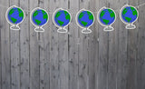 GLOBE GARLAND, Globe Banner, Travel Banner, Travel Birthday, Travel Party, Globe Photo Prop, Globe Room Decoration - 32419947A