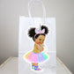 UNICORN PRINCESS Goody Bags, Unicorn Princess With Sneakers, Unicorn Princess Ballerina, Princess Ballerina, African American, Afro Puffs