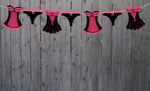 Lingerie Garland, Lingerie Banner, Lingerie Decorations, Bachelorette Party Banner, Corset Banner, Corset Garland