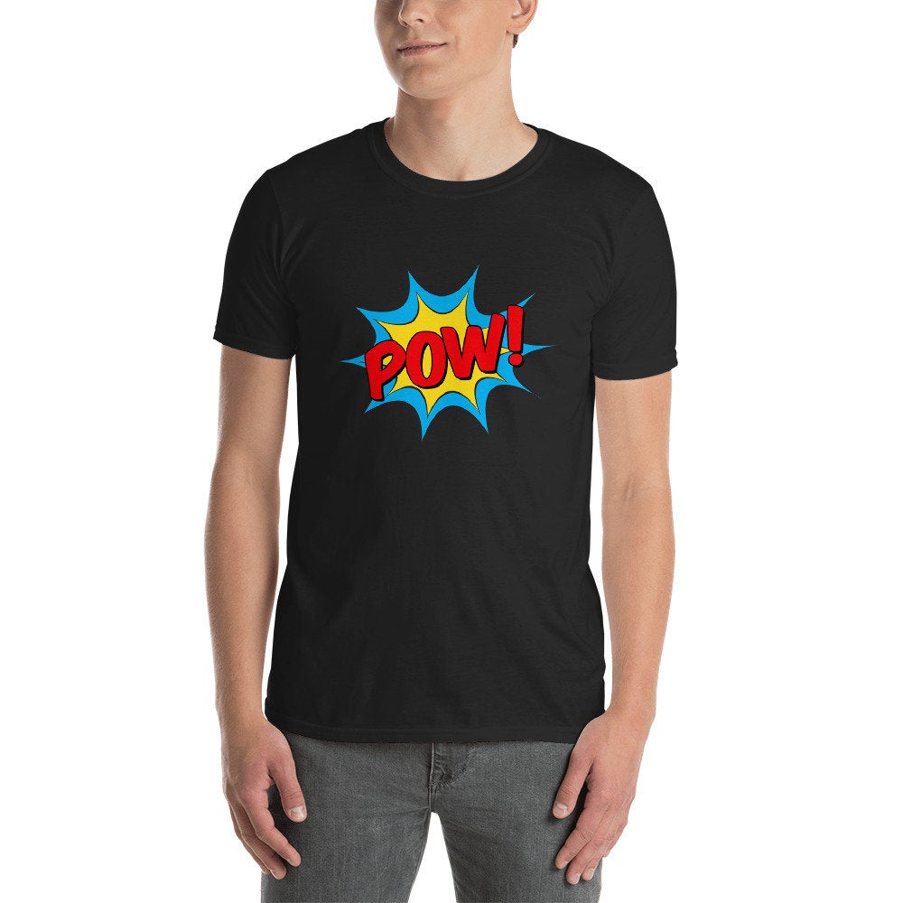 SUPERHERO POW T Shirt, Father's Day Shirt, Father's Day Gifts, Short-Sleeve Unisex T-Shirt