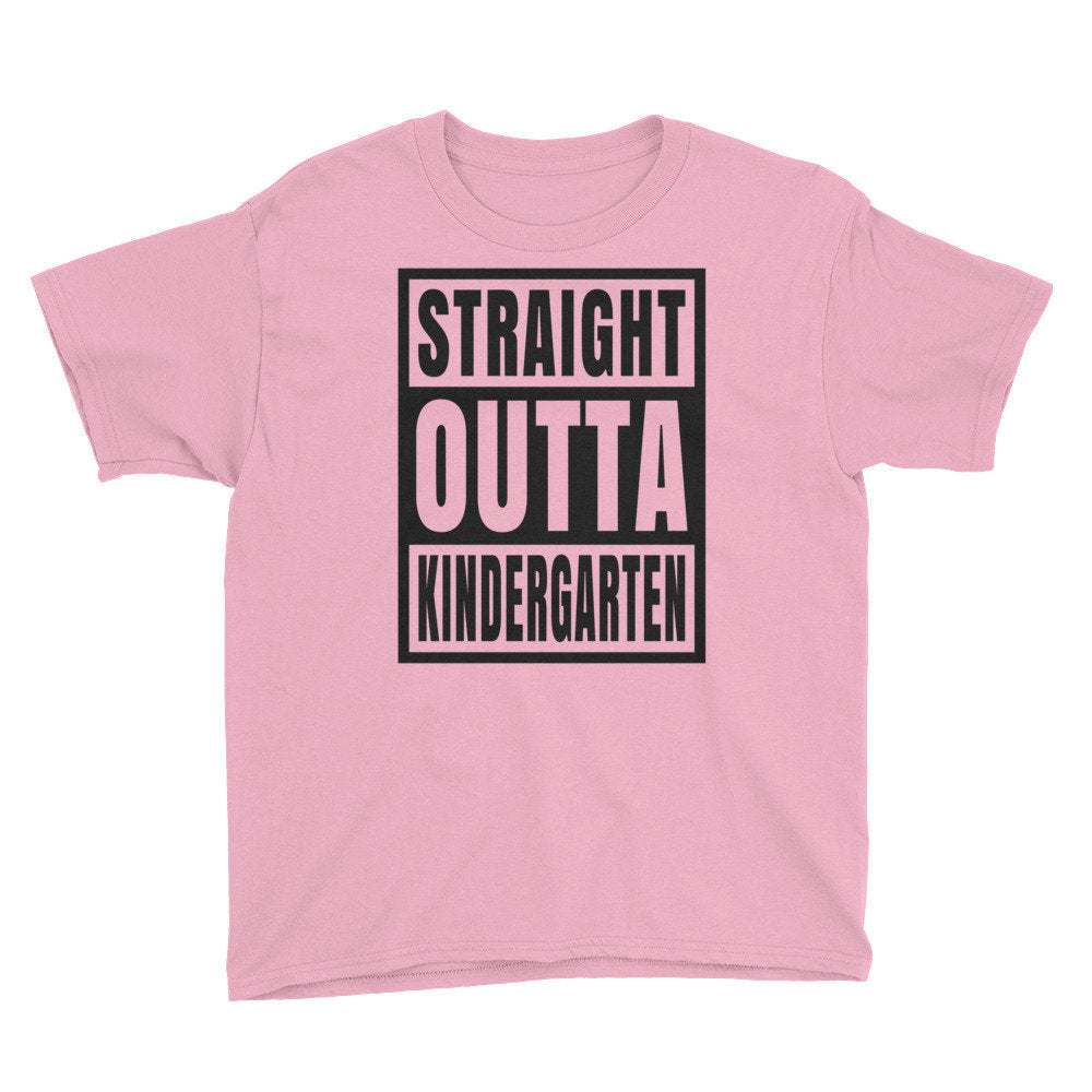 Straight Outta Kindergarten T-shirt, Youth Short Sleeve T-Shirt