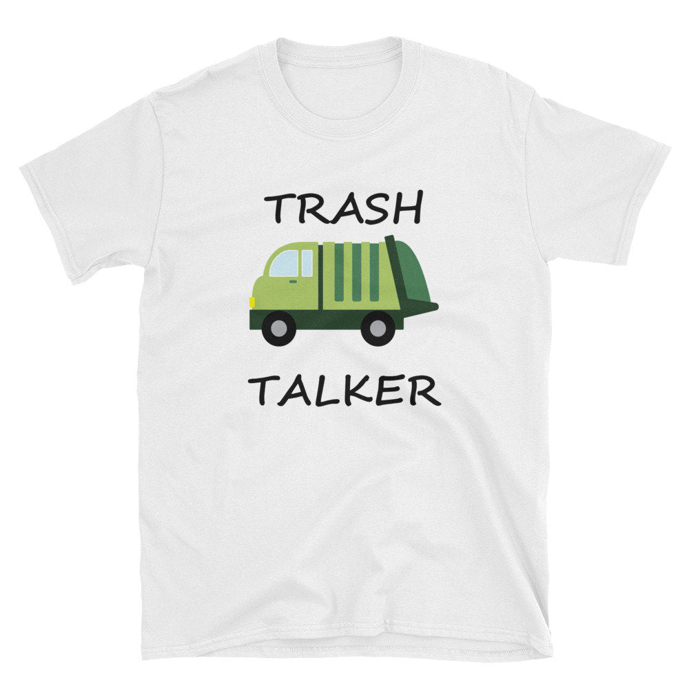 Adult Trash Talker Shirt, Garbage Truck t-shirt, UNISEX Adult Short-Sleeve Unisex T-Shirt