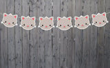 Cat Grey Faces Garland, Cat Banner, Cat Birthday Party, Cat Party Decorations, Kitty Banner