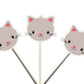 Cat Face Cupcake Toppers, Kitty Cat Cupcake Toppers