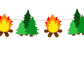Fire Garland, Camping Garland, Camp Fire Garland, Camping Banner, Camping Decorations, Camping Photo, Pine Tree Garland Prop
