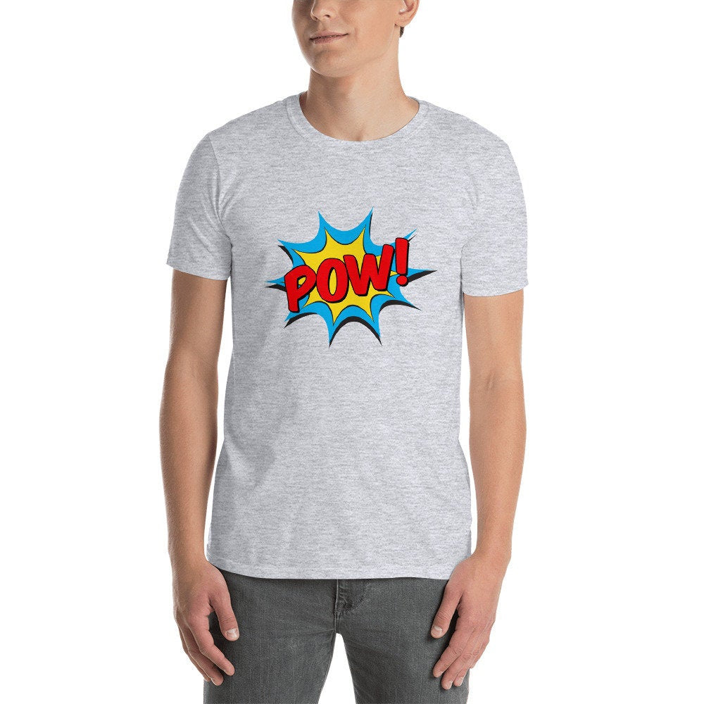 SUPERHERO POW T Shirt, Father's Day Shirt, Father's Day Gifts, Short-Sleeve Unisex T-Shirt