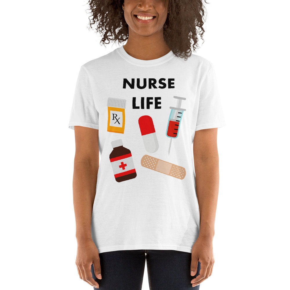 Nurse Life T-Shirt, Nurse Gift, Nursing Gift, Nurse Clothing, Nursing School, Nurse Funny Shirt, Short-Sleeve Unisex T-Shirt