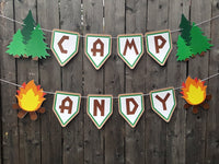 Fire Garland, Camping Garland, Camp Fire Garland, Camping Banner, Camping Decorations, Camping Photo, Pine Tree Garland Prop