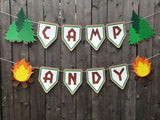 Fire Garland, Camping Garland, Camp Fire Garland, Camping Banner, Camping Decorations, Camping Photo, Pine Tree Garland Prop