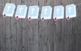 BIBLE Garlad, Baptism, Communion, First Communion, Nursery Banner, photo prop, Christening Banner, Christening Decorations