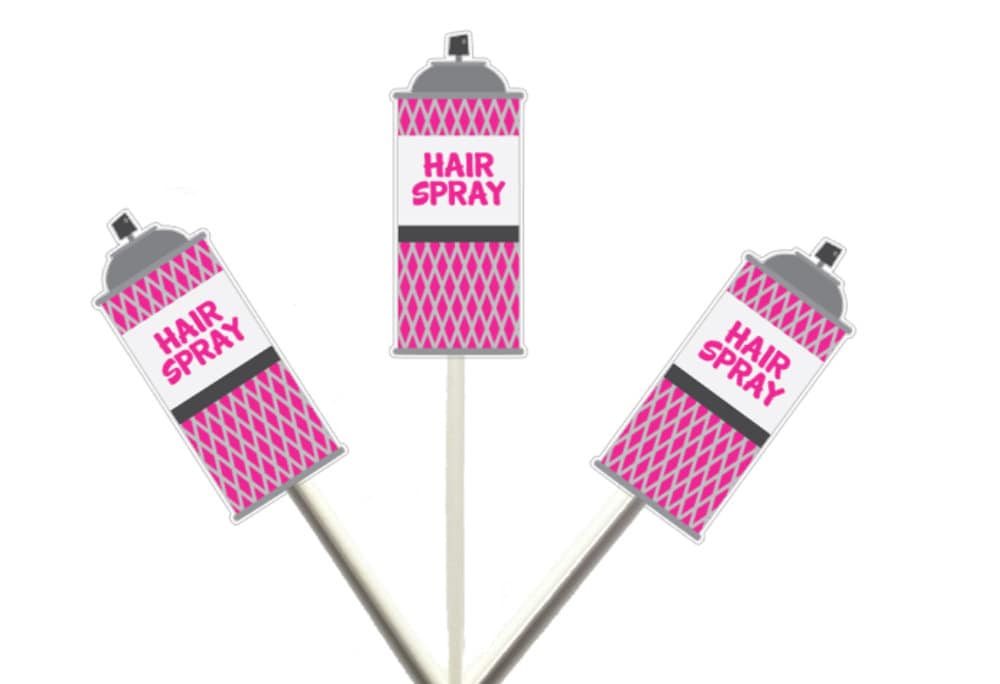 Hair Spray Garland, Hair Spray Banner, 80's Party Banner, 80's Birthday Banner