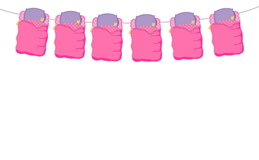 Sleepover Garland, Slumber Party Garland, Sleepover Banner, Slumber Party Garland, Sleeping Bag Garland, Sleeping Bag Banner