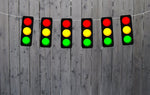 Traffic Light Garland, Traffic Light Banner, Racing Birthday Banner, Race CAR Birthday Garland, Traffic Light, Stop Light Banner