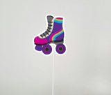 Roller Skate Cupcake Toppers - 80's party, 80's Cupcake Toppers, Birthday party, Colorful Roller Skate Cupcake Toppers (311171121A)