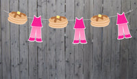 Pink Pajama Cupcake Toppers, Slumber Party Cupcake Toppers - Sleepover Cupcake Toppers - Pajama Party Cupcake Toppers