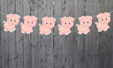 Pig Garland, Pig Banner, Pig Birthday, Farm Birthday, Pig Party Supplies