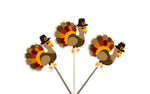 Turkey Cupcake Toppers, Thanksgiving Cupcake Toppers