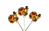 Turkey Cupcake Toppers, Thanksgiving Cupcake Toppers