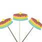 Colorful Pancake Cupcake Toppers, Pancakes and Pajamas Decorations