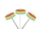 Colorful Pancake Cupcake Toppers, Pancakes and Pajamas Decorations