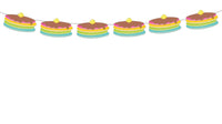 Colorful Pancake Cupcake Toppers, Pancakes and Pajamas Decorations