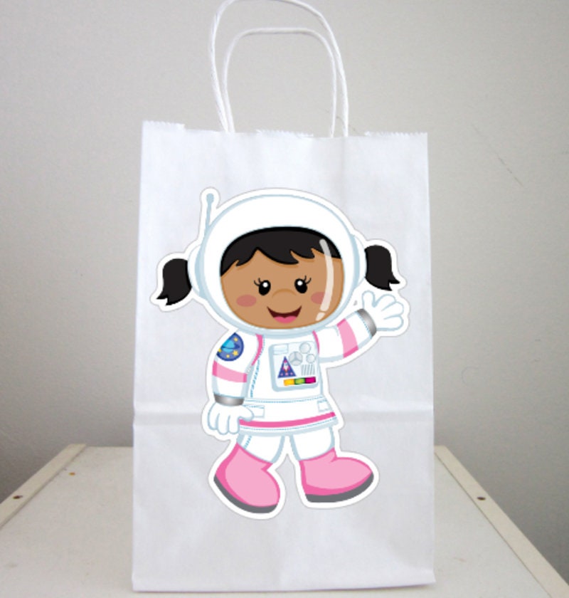 Space Party Goody Bags,  Girl Astronaut Goody Bags, Space Goody Bags, Space Favor Bags, Astronaut Favor Bags