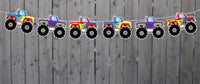 Monster Truck Cupcake Toppers,  Monster Truck Cake Toppers, Monster Truck Birthday, Monster Truck Colorful - Item# 728161215A