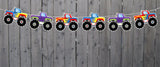 Monster Truck Cupcake Toppers,  Monster Truck Cake Toppers, Monster Truck Birthday, Monster Truck Colorful - Item# 728161215A