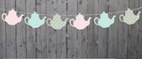 Tea Party Cupcake Toppers, Teapot Cupcake Toppers, Tea Pot Cupcake Toppers