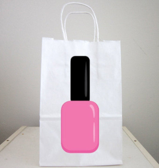 Spa Goody Bags, Nail Polish Goody Bags, Spa Party Goody Bags, Spa Party Favor Bags, Spa Party Favors - Nail Polish Favor Bags