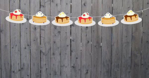 Pancake Garland, Pancake Banner, Pancakes and Pajamas, Slumber Party, Pancake Photo Prop, Pancake Decorations, 101020137P