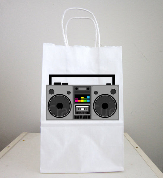 80's Party Goody Bags, Boom Box Goody Bags, 80's Favor Bags, 80's Gift Bags