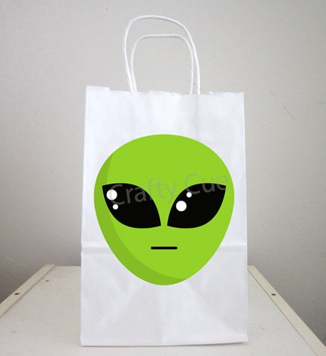 Alien Goody Bags, Alien Party Bags, Alien Gift Bags, UFO Birthday Party, Spaceship Party Bags, Spaceship Gift Bags, UFO Goody Bags